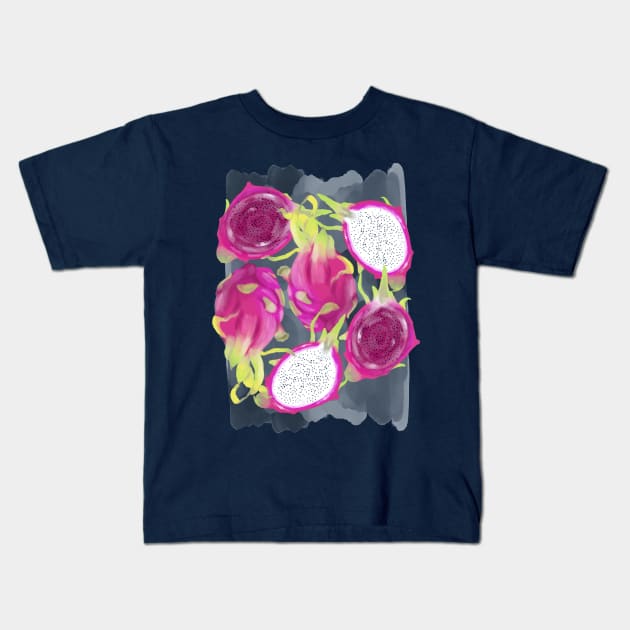 Dragon Fruit Kids T-Shirt by PerrinLeFeuvre